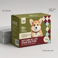 Boîte d'emballage personnalisée pour aliments pour chats, recyclable, imprimée en CMJN, boîte d'expédition en carton ondulé pour animaux de compagnie, boîte pliable en papier pour envoi postal, en vrac