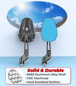 Phụ kiện xe máy hợp kim nhôm gương chiếu hậu chống chói gương chiếu hậu xe máy phổ thông - Product Image 3