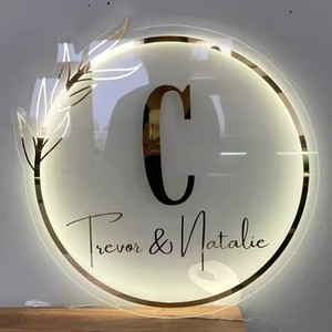 Led kinh doanh Vòng đèn nền dấu hiệu tùy chỉnh Salon dấu hiệu với Acrylic Vòng Tròn Logo cho quà tặng mua sắm hộ gia đình hoặc hàng tạp hóa sử dụng - Product Image 1