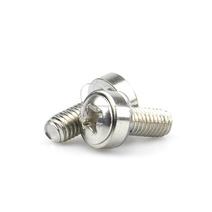 Assemblé <span class=keywords><strong>Phillips</strong></span> À Tête Cylindrique avec Rondelle PVC SS304 <span class=keywords><strong>Vis</strong></span> Combinée - Product Image 4