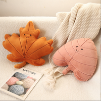 Feuille personnalisée en peluche tendre feuille jouets rouge automnal érable ginkgo feuilles enfants cadeaux