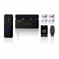 Cerradura Inalámbrica para Puerta, 13.56MHz RFID y Huella Dactilar, Controlador de Acceso para Puerta de Vidrio, Kit Inalámbrico Independiente, Kit de Cerradura Inteligente