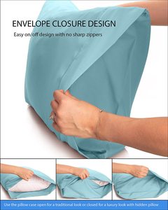 Parure de <span class=keywords><strong>draps</strong></span> doux <span class=keywords><strong>comme</strong></span> du coton 1800 fils, 6 pièces en microfibre pour lit, couleur unie, pour couette et <span class=keywords><strong>draps</strong></span> de lit - Product Image 2