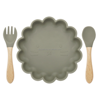 Plaque en silicone classique divisée pour tout-petits avec base à ventouse