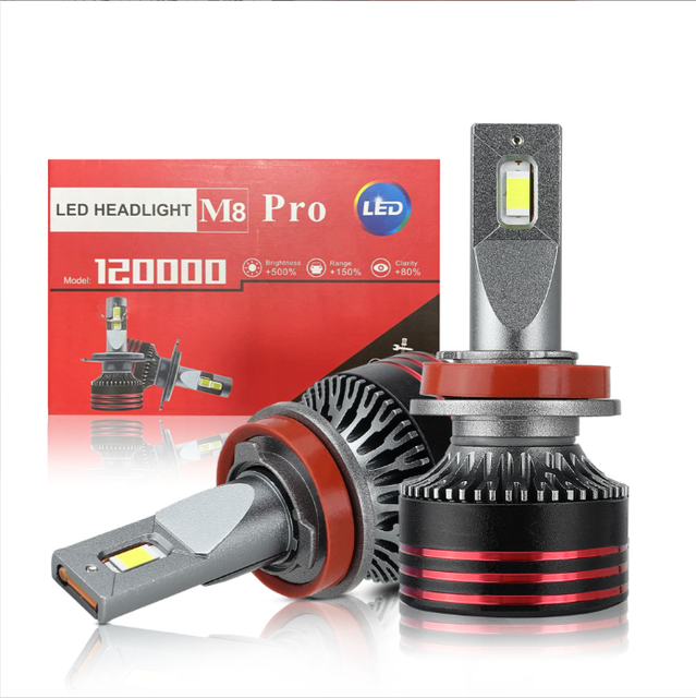 Hot Selling H1 Car LED Headlights Universal M8 Pro High Power 12000lm H7 H8 H9 H11 9005 9006 Super Bright LED Headlight Bulbs