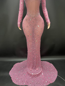 Novance Y2406-Bf Eleganti Abiti da Sera per Donne con Strass e <span class=keywords><strong>Maniche</strong></span> <span class=keywords><strong>Lunghe</strong></span>, Vestiti da Cerimonia per Donne - Product Image 6