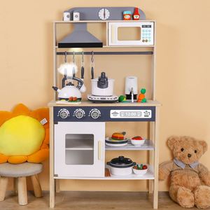 ชุดครัวไม้สำหรับเด็กเล็ก ชุดของเล่นทำอาหารเสมือนจริงสำหรับเด็ก - Product Image 2