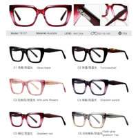 MS 18101 2026 Nouvelles lunettes pour femmes en acétate, monture géométrique losange, branches larges, portables et polyvalentes pour le quotidien