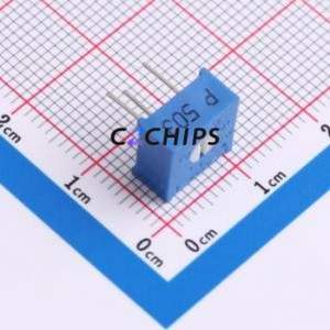 Resistencia Ajustable/Potenciómetro 3386P-1-503LF, Componente de Orificio Pasante (THT)-3P, 9.5x9.5mm, Resistencia de 50kOhm, 10%, 500mW, 250ppm ℃ - Product Image 1