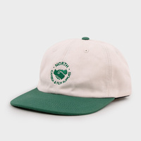 Casquette non structurée à visière verte bicolore pour l'extérieur, en coton de qualité supérieure, 6 panneaux, avec logo brodé personnalisé