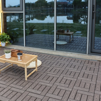 Carreaux de terrasse à emboîtement WPC Jardin Patio Balcon Composite Sol 30x30cm