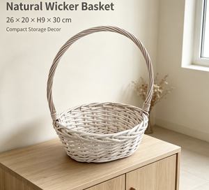 Factory Made 26X20XH9X30cmWillow <strong>Basket</strong> with Handle <strong>Gift</strong> <strong>Basket</strong> for Storage - Product Image 3