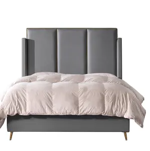 New latest design bed headboard Synthetic Leather adult single bedroom sets