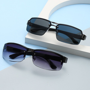 Men's Driving Sunglasses Metal <b>Frame</b> PC Lens UV400 Protection Half Rimmed For Outdoor Sports Cycling Fishing - Product Image 1