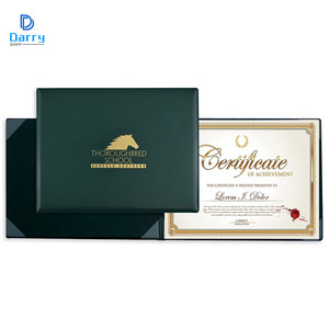 A3 or <strong>A4</strong> Leather <strong>Cardboard</strong> File Book Custom Logo Graduation <strong>Certificate</strong> Holder <strong>Frame</strong> Wholesale - Product Image 2