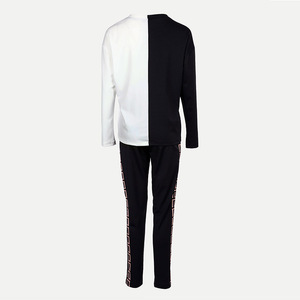 Da donna alla moda due pezzi Set lungo a maniche lunghe Pullover a girocollo + pantaloni elasticizzati da donna autunno primavera tuta ampia Casual - Product Image 6