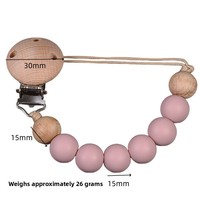 Chaîne de sucette en bois à mâcher sans BPA pour bébés de 0 à 12 mois, fournie par l'usine