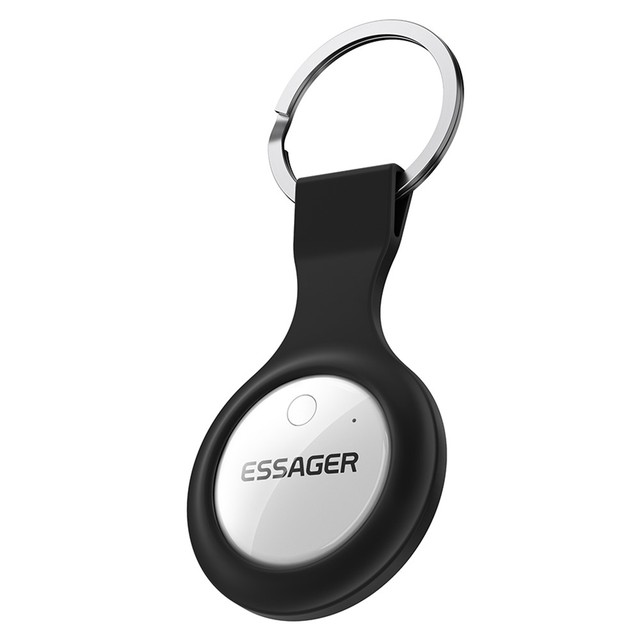 ESSAGER Smart Tag Tracker Anti-Lost Device Keys Bags Locator Compatible with Find My App - Black