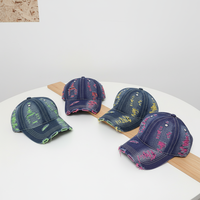 Gorra de Béisbol Retro Vintage para Hombre y Mujer, 6 Paneles, Ajustable, Nueva, de Mezclilla, con Visera Curva, Estilo Casual, para Primavera y Verano