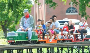 <span class=keywords><strong>Tren</strong></span> Eléctrico Miniatura Verde con Vagones Abiertos para Pasajeros, Pequeño <span class=keywords><strong>Tren</strong></span> Turístico para Parques, Diversión Familiar y Niños - Product Image 3
