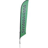 Drapeaux de plage promotionnels en aluminium et acier pour l'extérieur, bannières publicitaires numériques personnalisées, forme plume, goutte d'eau, Bali, arc