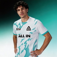 Camiseta de Fútbol Personalizada con Cuello en V, Maglie Calcio, Camisetas de Fútbol, 100% Poliéster, Malla, Uniforme de Fútbol Unisex, Conjunto de Pantalones Cortos