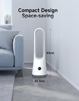 Ventilateur tour sans pales intelligent Tuya, contrôlé par application, avec circulation d'air pour la pièce