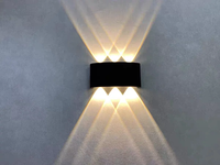 Lampe murale LED JACKSUN au design minimaliste moderne, ABS, 3000K blanc chaud, pour une utilisation intérieure/extérieure dans la chambre, l'entrée, la porte, le balcon, la cour