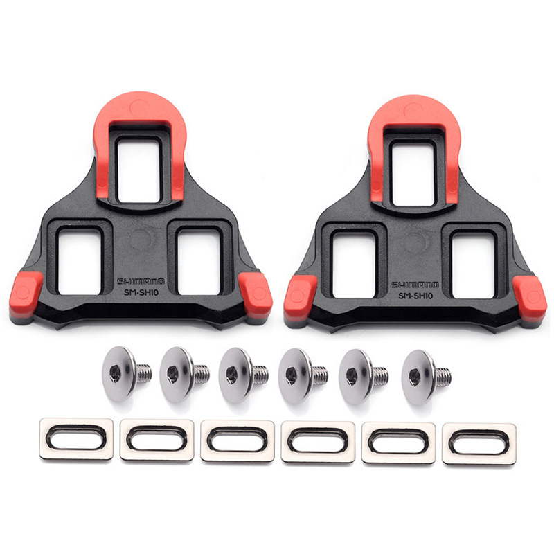 Red lock plate 0 angle 1 pair-applicable to Shimano lock pedal