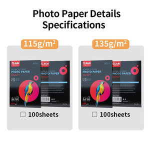Carta Fotografica Lucida JOJO A4 per Stampanti a Getto d'Inchiostro - Uso su Un Lato, Stampa Digitale 115g-230g, Confezione in Cartone Colorato - Product Image 1