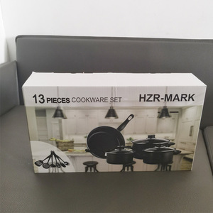 13 Pcs Set 7PC Giá Rẻ Nhà Bếp Không Dính Nấu Ăn Chậu Và Chảo Bộ Đồ Nấu Nướng Set Với Đồ Nấu Nướng Nắp - Product Image 5