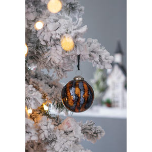 Adorno Navideño de Cristal Pintado a Mano, Bola Decorativa de Lujo para Colgar en el Árbol, Decoraciones para Fiestas Navideñas - Product Image 3