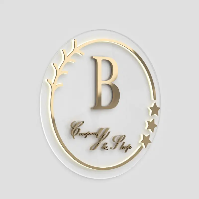 Hot Selling Produkte Gold Metall Buchstaben Business Shop Zeichen 3d Acryl Logo Led Buchstaben Zeichen für Beauty Salon