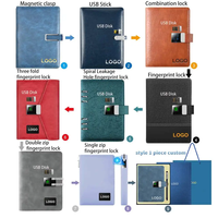 Carnet en Cuir Personnalisé avec Verrouillage par Empreinte Digitale, Powerbank Sans Fil et Filaire, Agenda Vidéo avec Écran 4.3 Pouces, Rechargeable 6000mAh 16Go, Cadeau A5