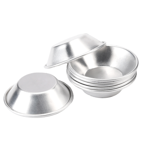 Moules à pâtisserie ronds écologiques en métal miniatures pour la maison, réutilisables, en aluminium, pour tartelettes aux œufs, outils de pâtisserie, moules à pâtisserie en métal, aluminium réutilisable - Product Image 1