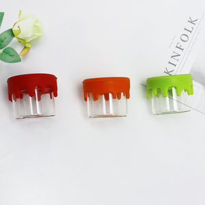 Petit pot en silicone de 5 ml pour cire, récipient en <span class=keywords><strong>verre</strong></span> <span class=keywords><strong>micro</strong></span>-ondable pour concentrés avec couvercle pour le stockage alimentaire - Product Image 5