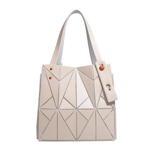 2026 New <strong>Japanese</strong> Style <strong>Geometric</strong> Quilted Women's Shoulder Bag - Colorful Studs &amp; Diamond Small Square Box Design - Product Image 1