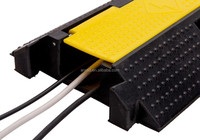 Cable de protección de 2 canales para interiores y exteriores de fábrica, cubierta de cable de rampa, Protector de Cable de goma