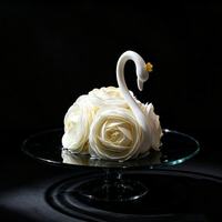 Große Essbare Reispapier 3D-Rosen-Kuchendekoration, Kuchendeko-Zubehör, 9cm Künstliche Blume für Partys