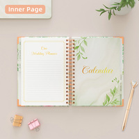 Agenda de mariage et organisateur spiralé de luxe personnalisé 2026 2027 avec boîte