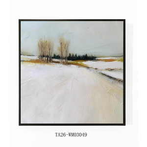 Stampa su Tela di <span class=keywords><strong>Paesaggio</strong></span> <span class=keywords><strong>Invernale</strong></span> in Stile Impressionista Vintage, Arte Murale in Stile Pittura a Olio per Arredamento Casa - Product Image 2