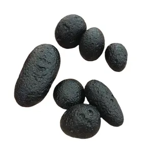 Натуральный черный камень, Аэролит, шероховатый метеоритный камень