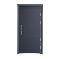 Portes coulissantes de sécurité extérieures modernes personnalisées en alliage de zinc et acier, à lignes verticales gaufrées, pour appartements, villas et maisons.