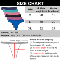 Culotte string en coton doux de couleur unie, respirante et confortable, lingerie féminine taille basse