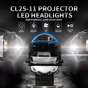 Chenlang Chất lượng cao 3 inch bi led chiếu trang bị thêm bộ dụng cụ ống kính xe ba màu LED ống kính đèn pha HI/lo chùm thông minh ứng dụng điều khiển - Product Image 2