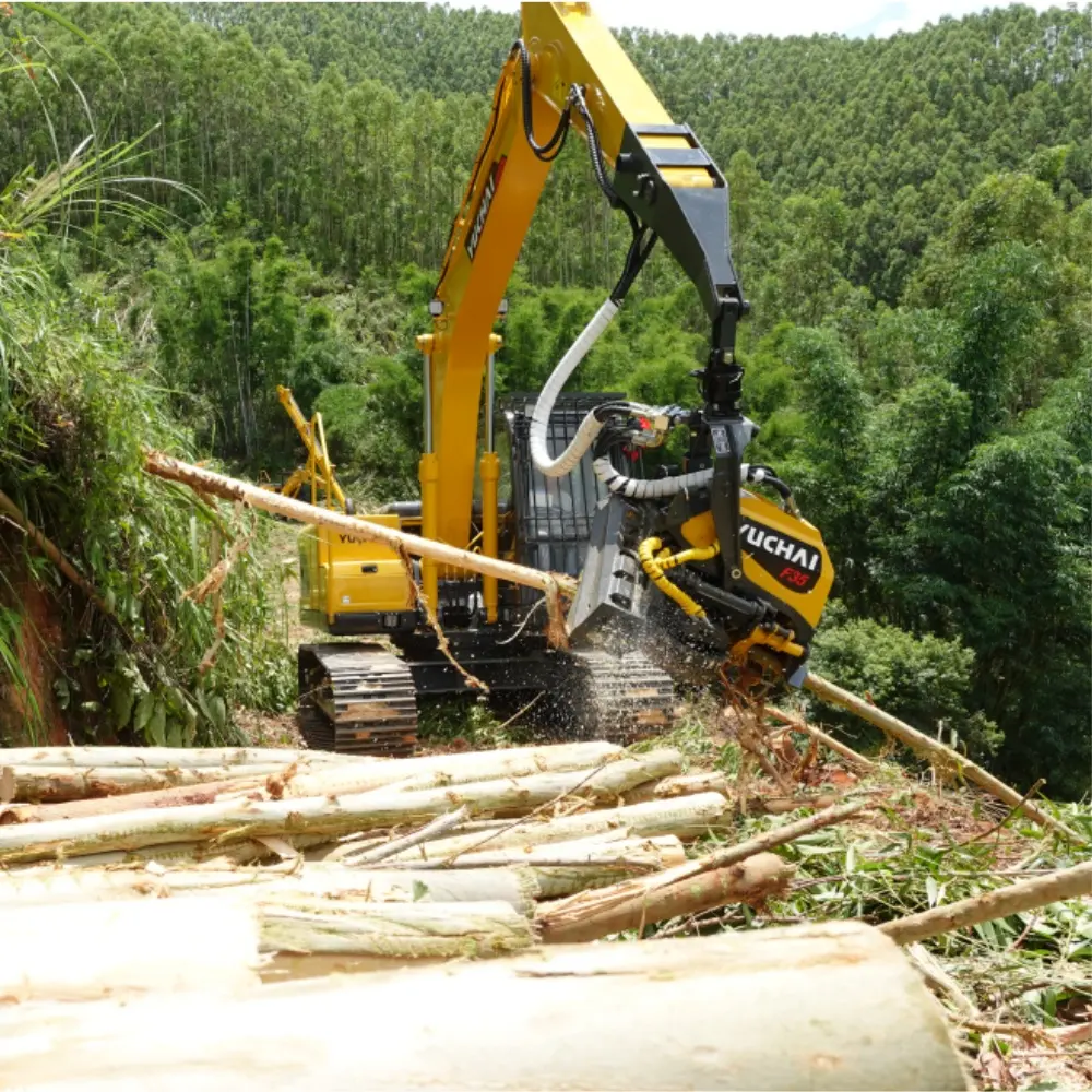 Yuchai F35 IV mietitrice testa idraulica per legno fresa struttura albero macchina taglio mietitrice testa per escavatore