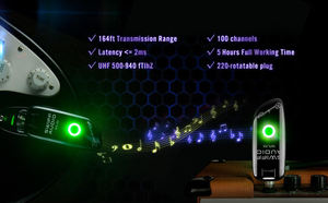 ระบบกีตาร์ไร้สายดิจิตอลแบบชาร์จไฟได้ <span class=keywords><strong>SWIFF</strong></span> WS-70 รุ่นใหม่ เครื่องส่งสัญญาณเสียงและตัวรับสัญญาณสำหรับเครื่องดนตรีเบส พร้อมปิ๊กและแอมป์ - Product Image 3