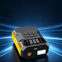 Démarreur de voiture multifonctionnel tout-en-un avec gonfleur de pneus intelligent, lumière SOS, batterie externe 8000 mAh, 12 V