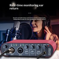 Carte son professionnelle pour téléphone portable, sans pilote, pour la composition musicale, le karaoké et l'enregistrement interne transfrontalier