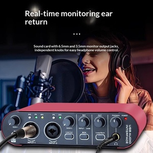 <span class=keywords><strong>Tarjeta</strong></span> <span class=keywords><strong>de</strong></span> Sonido Profesional con Micrófono Interno para Grabación <span class=keywords><strong>de</strong></span> Música, Karaoke y Composición, Compatible con Teléfonos Móviles, Sin Necesidad <span class=keywords><strong>de</strong></span> Controlador, para Uso Transfronterizo - Product Image 2